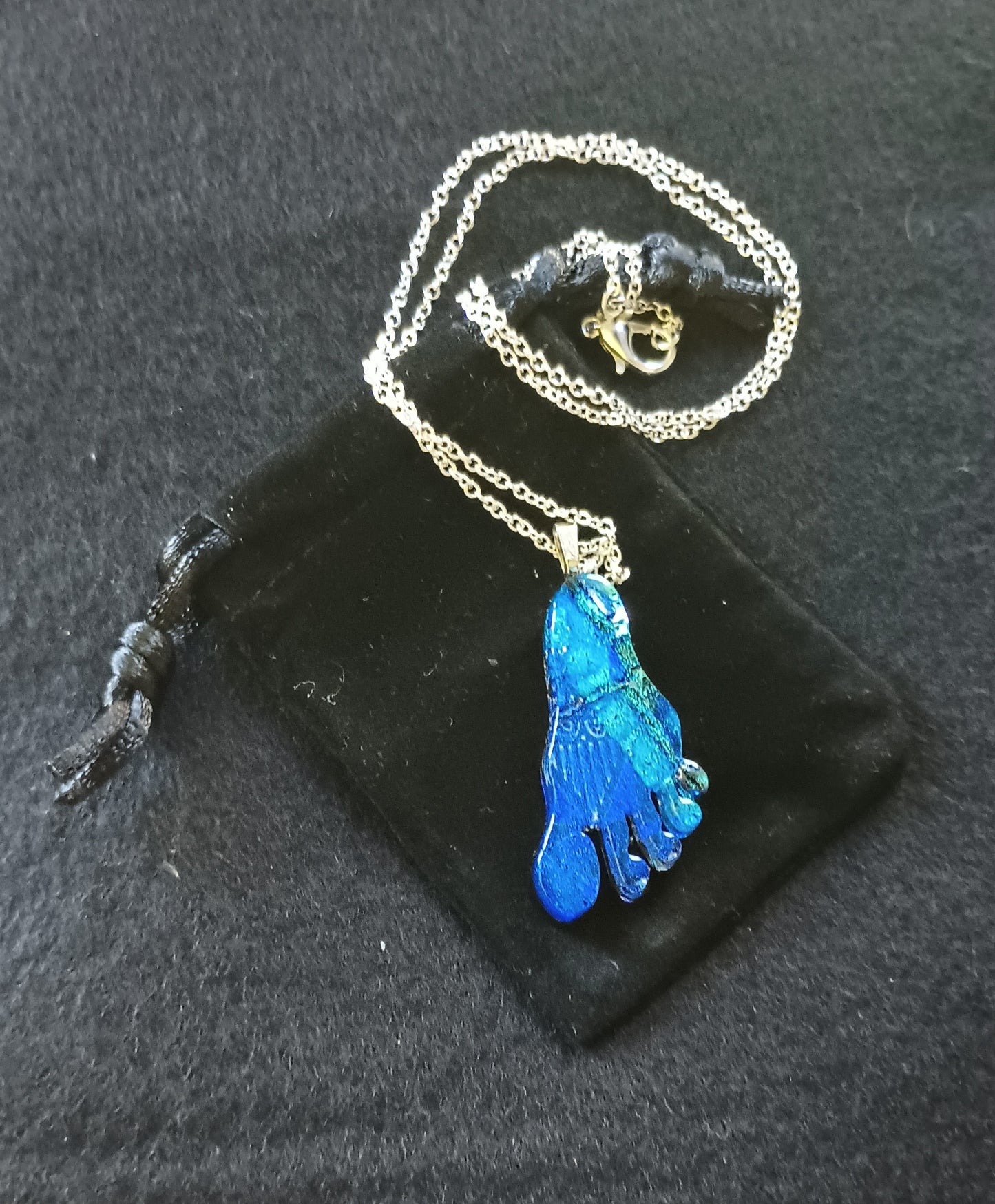 Dichroic Glass Foot Pendant