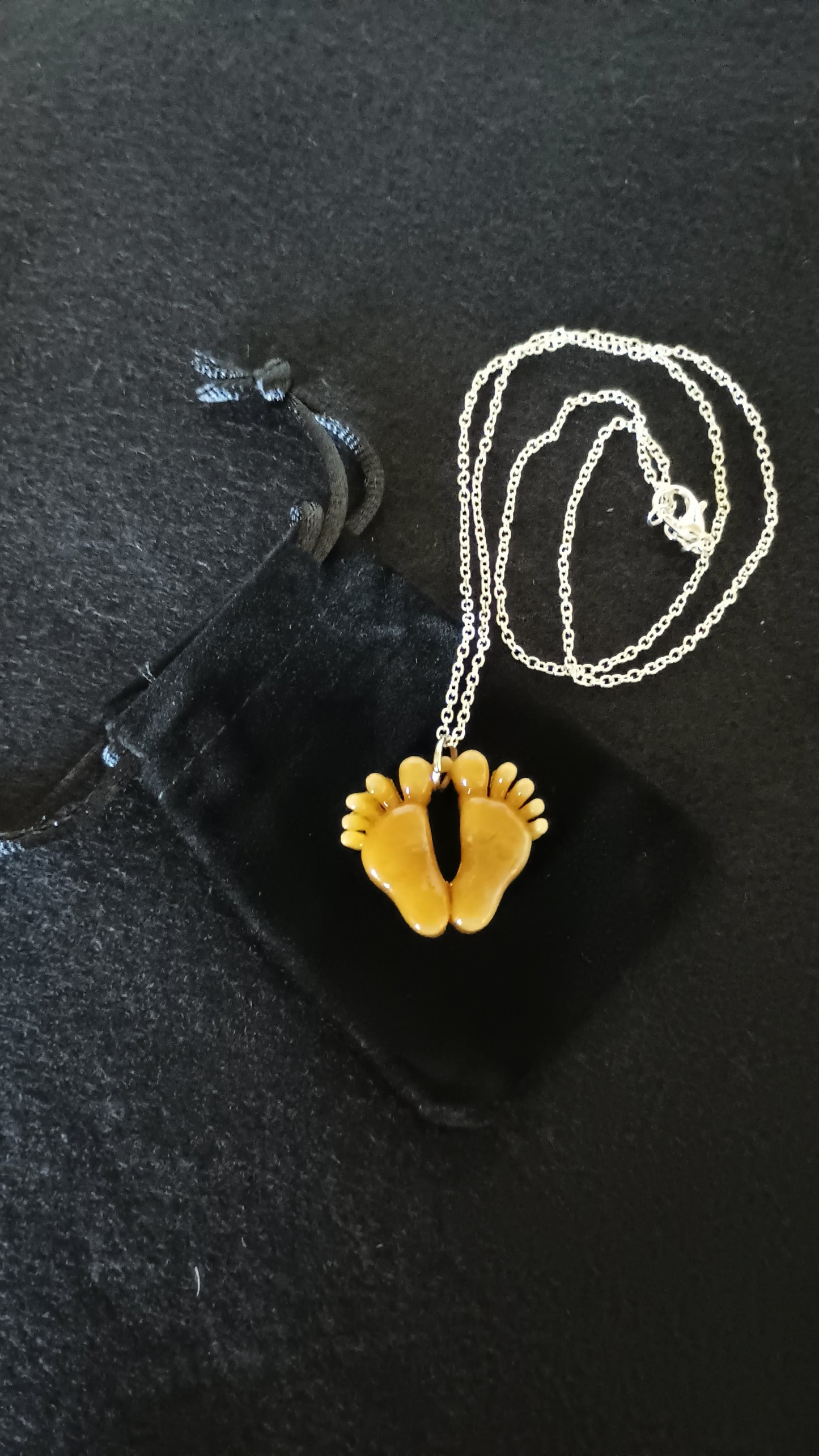 Cast Glass Amber Pendant
