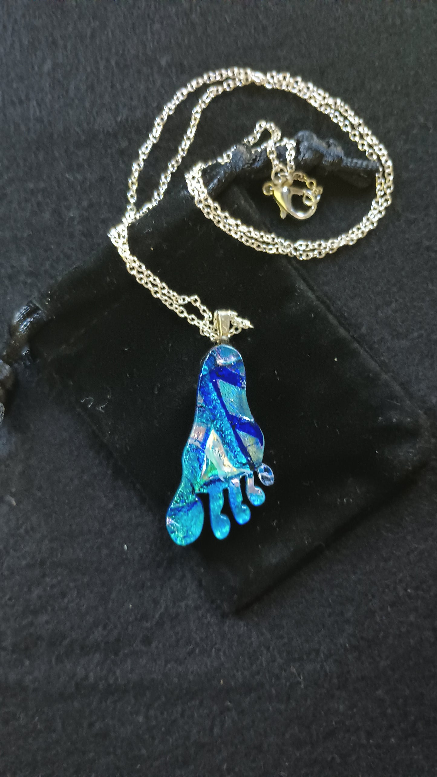 Dichroic Glass Foot Pendant